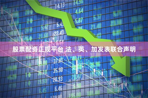 股票配资正规平台 法、英、加发表联合声明